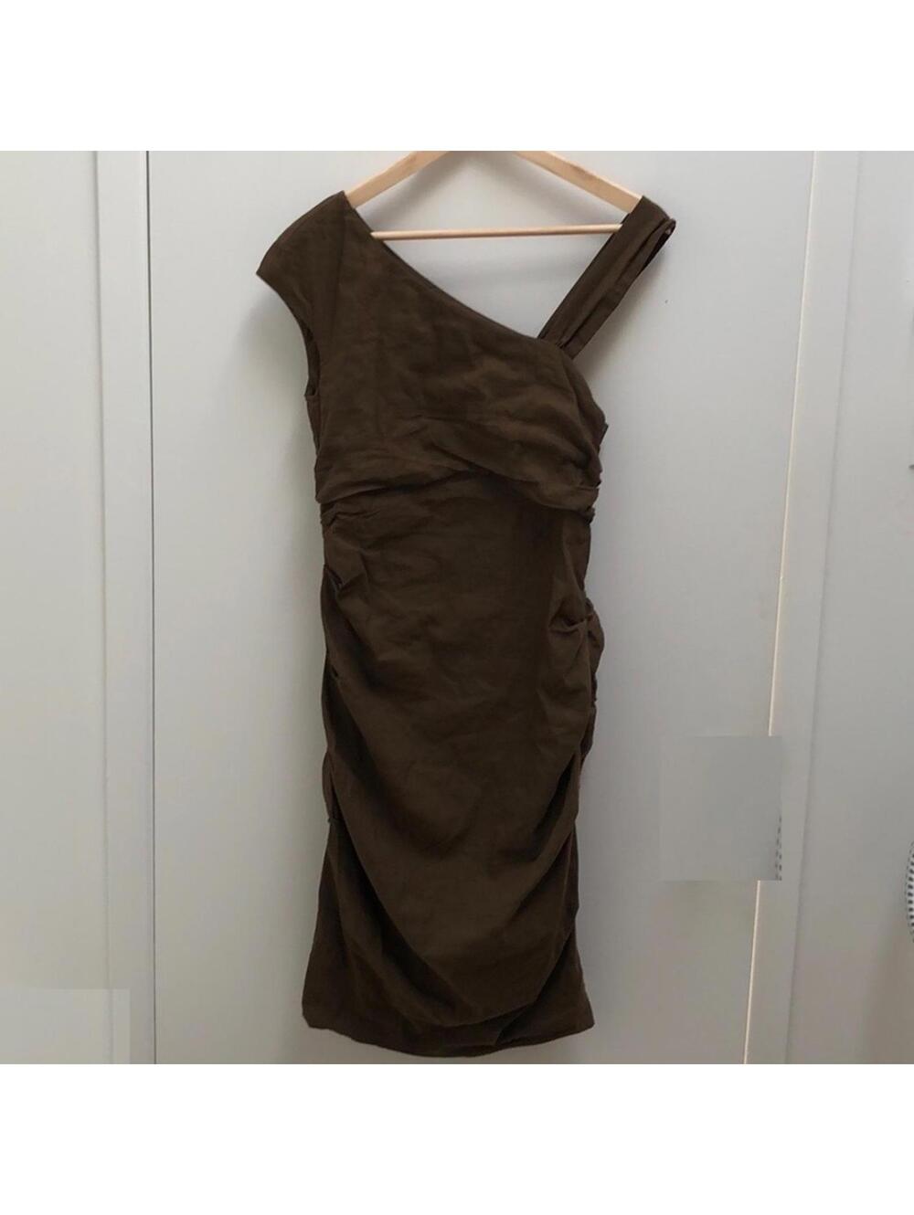 Eileen Fisher ruched dress - S